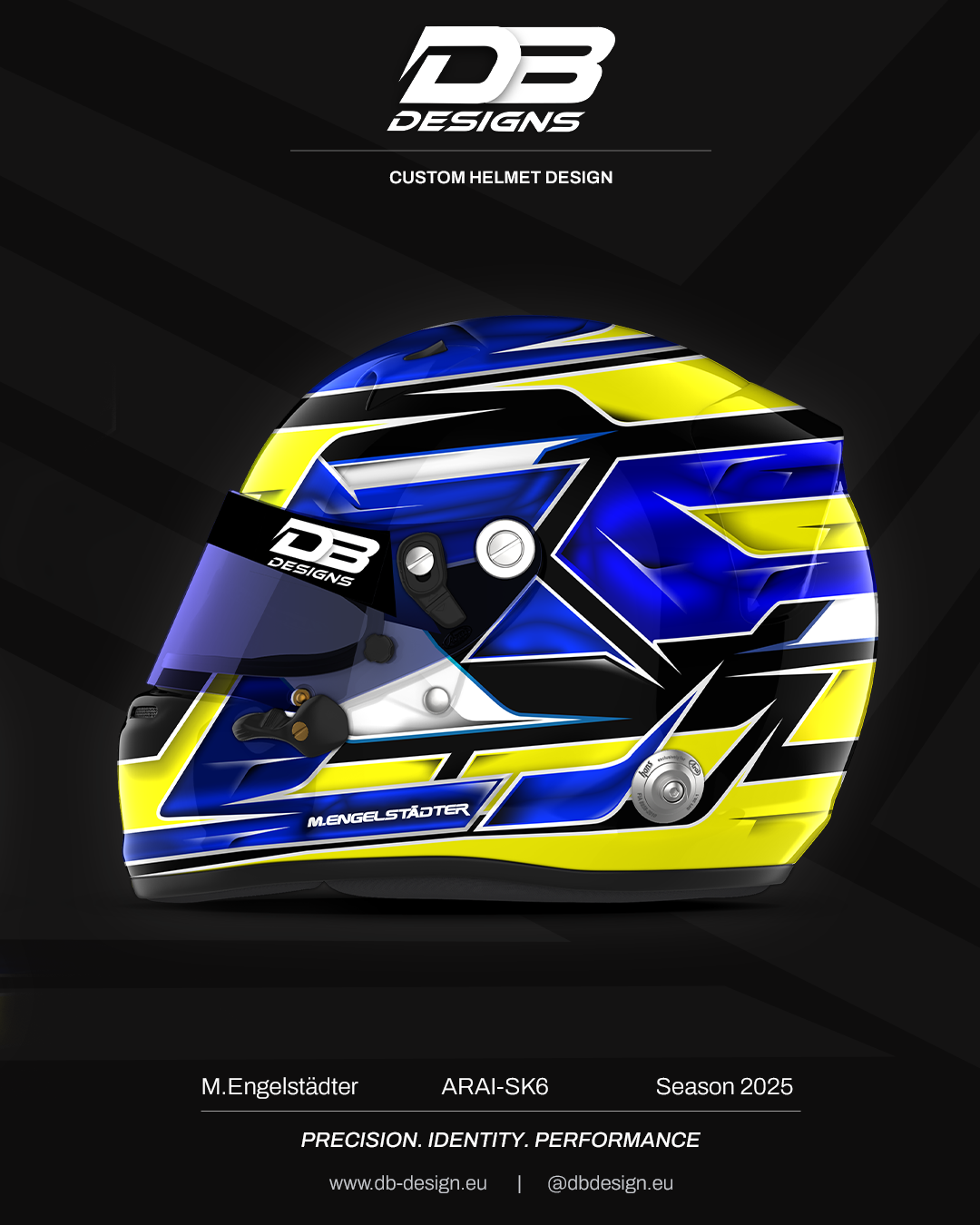 Custom helmet design M. Engelstädter – Arai SK-6, Season 2025